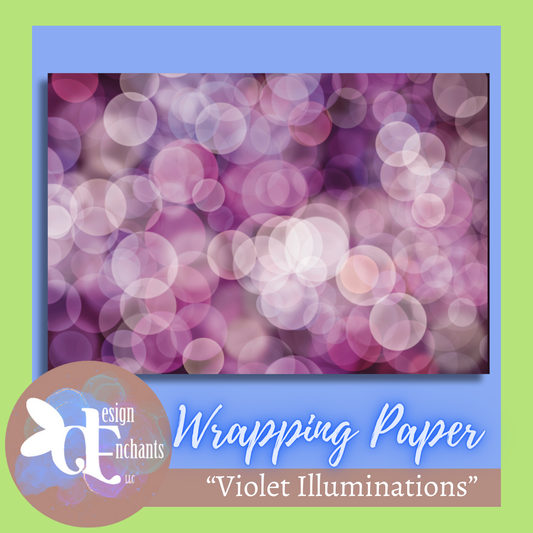 Violaceous Illuminations, Wrapping Paper for Holidays & Celebrations