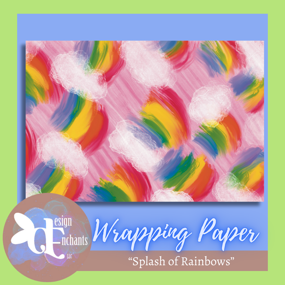 Splash of Rainbows, Wrapping Paper for Holidays & Celebrations