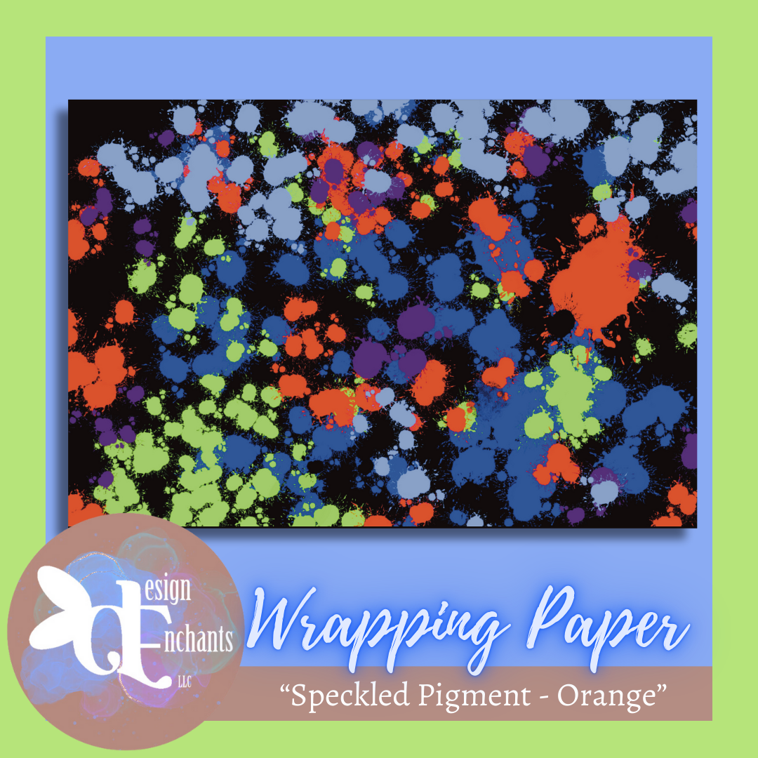 Speckled Pigment - Orange, Wrapping Paper for Holidays & Celebrations