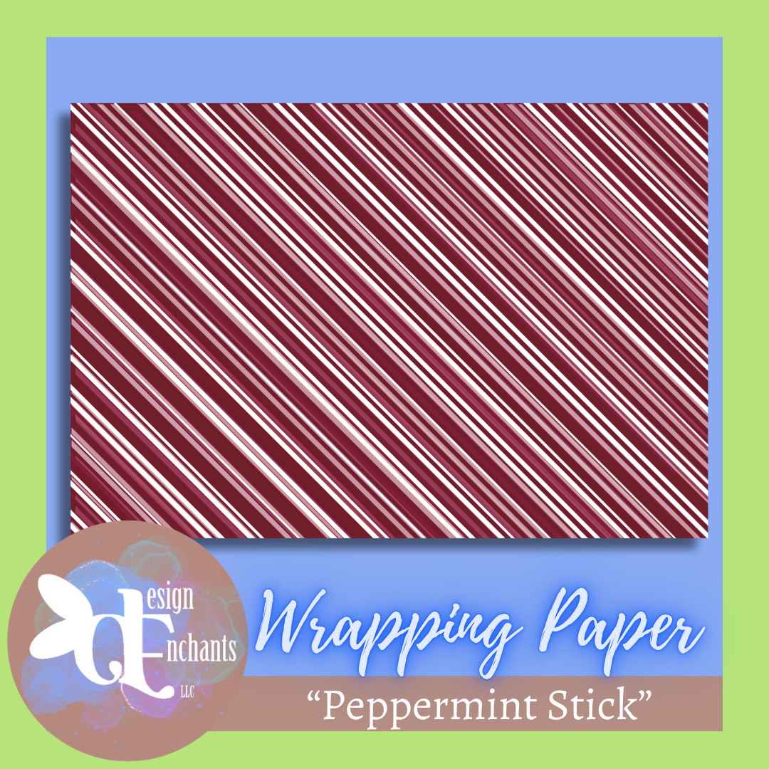 Peppermint Stick, Wrapping Paper for Holidays & Celebrations