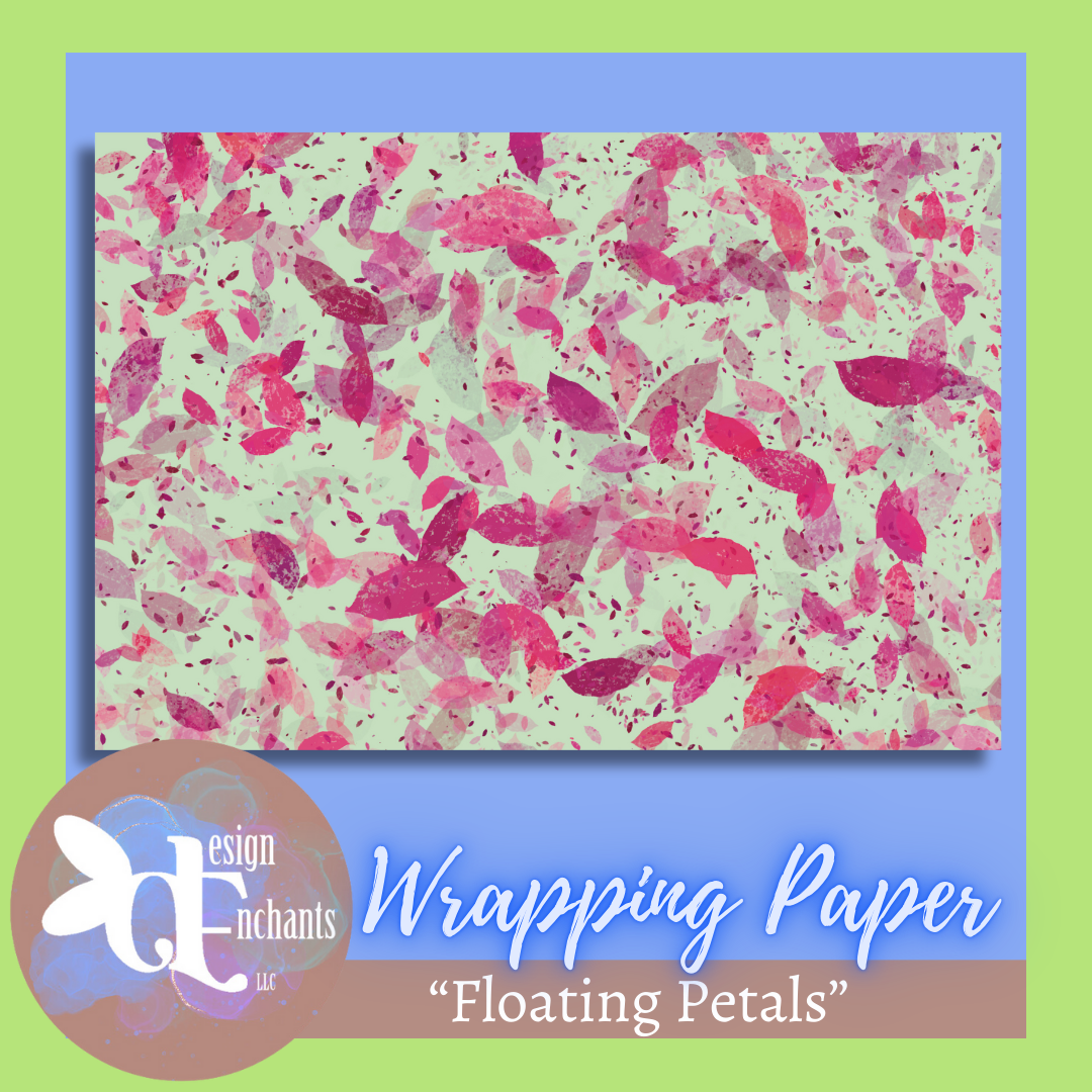 Floating Petals, Wrapping Paper for Holidays & Celebrations