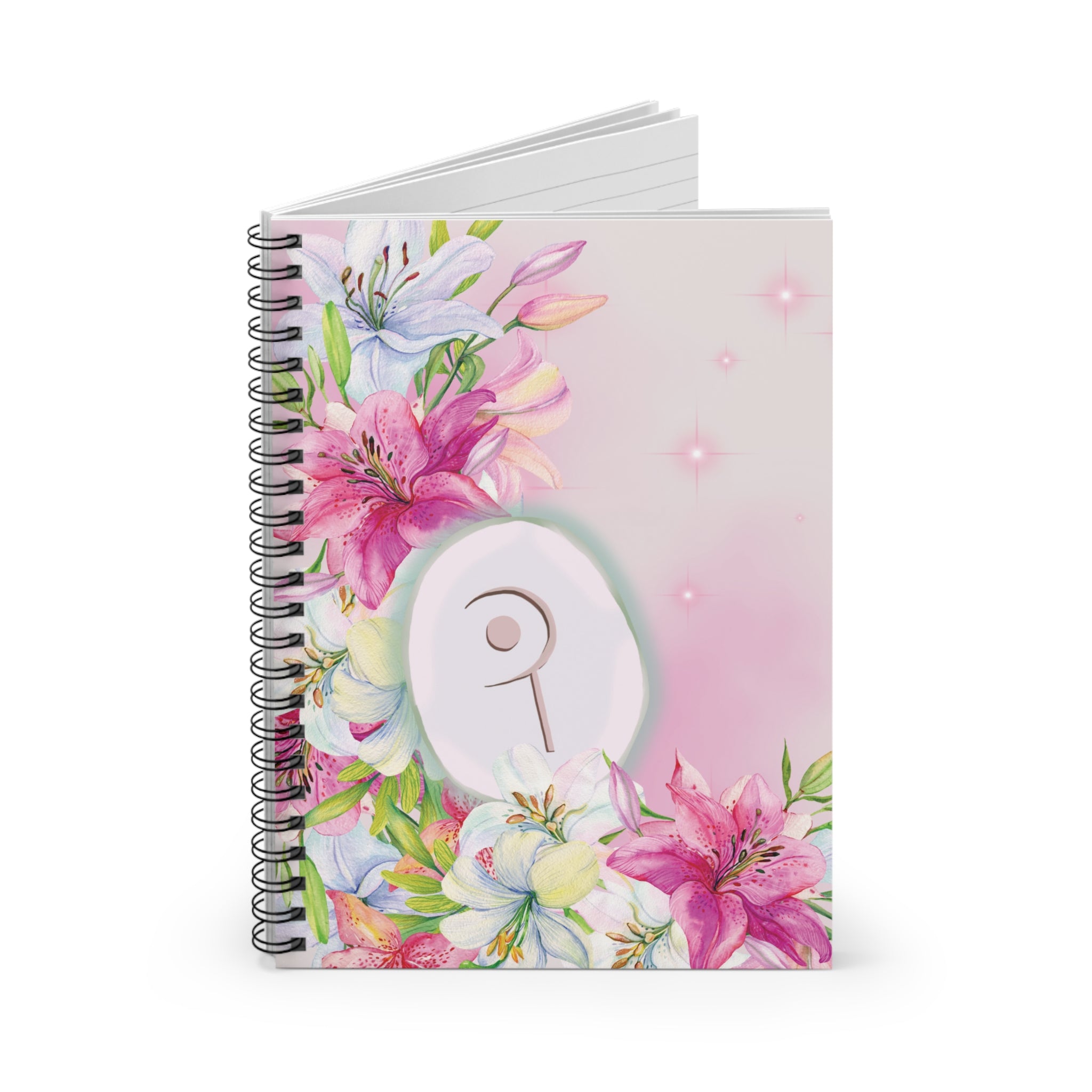 Conjuring, Floral Spiral Notebook - Ruled Lines, Aesthetic Journal