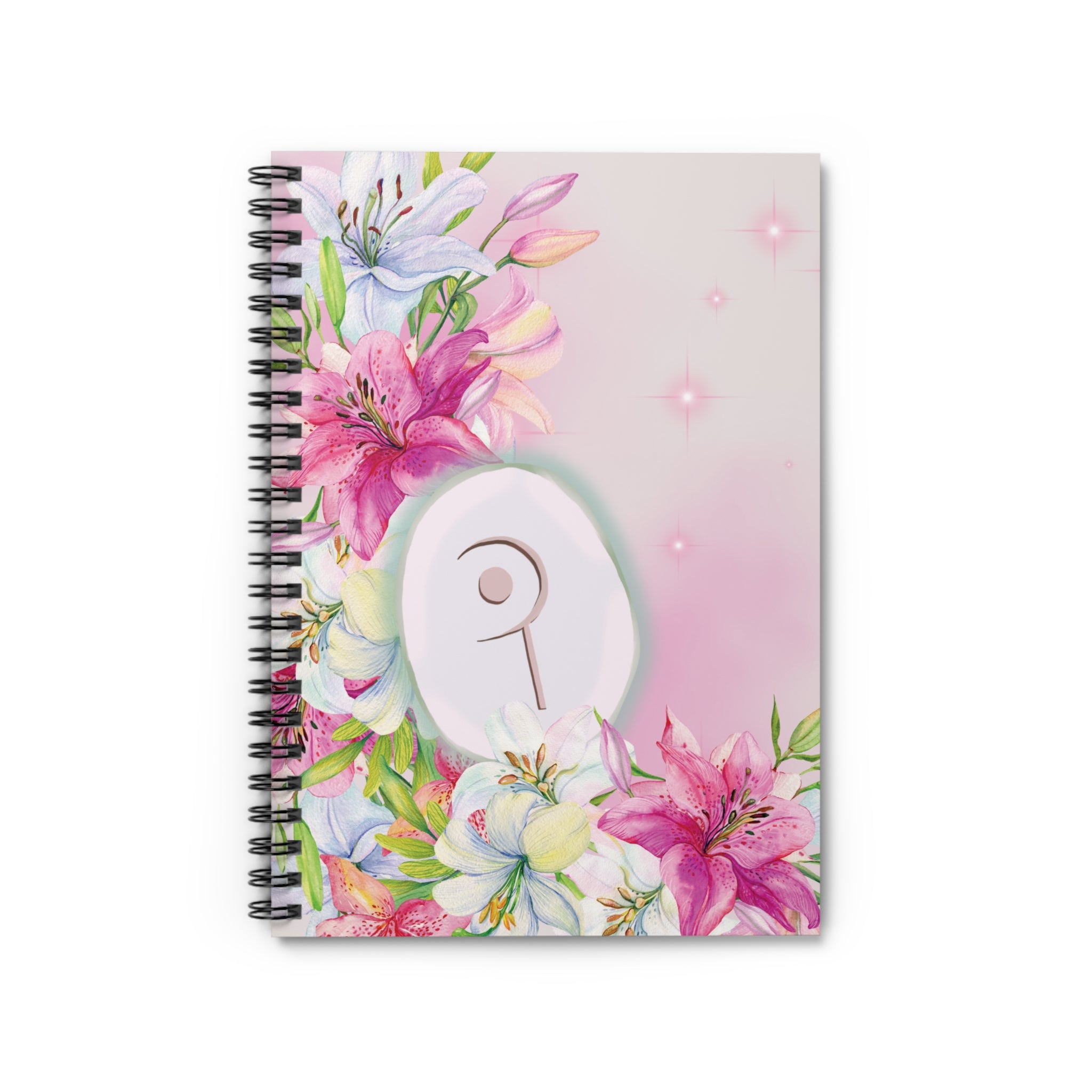Conjuring, Floral Spiral Notebook - Ruled Lines, Aesthetic Journal