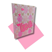Pink Argyle Hearts, Love