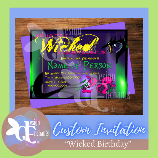 Wicked Birthday, Birthday Invitation