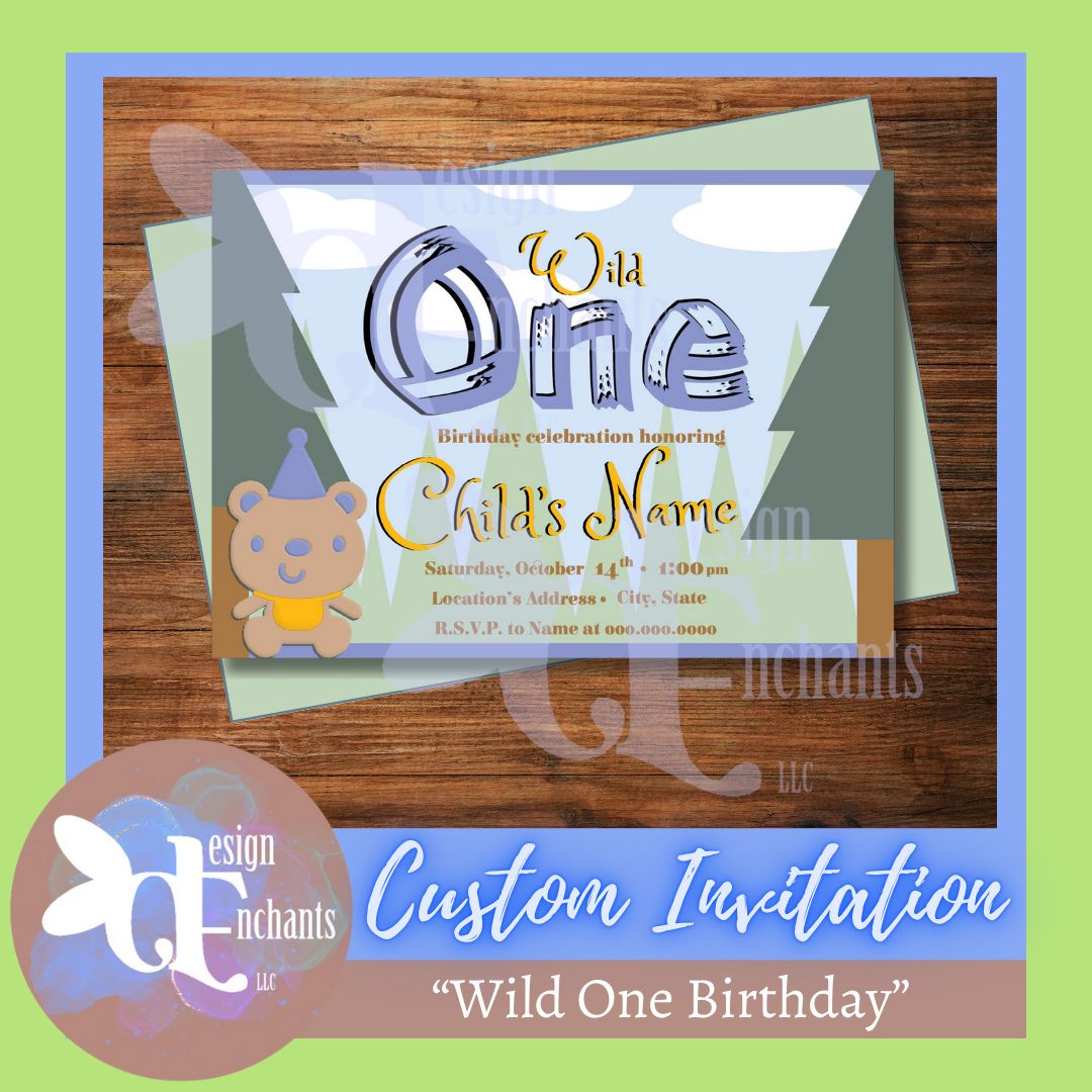 Wild One, Birthday Invitation