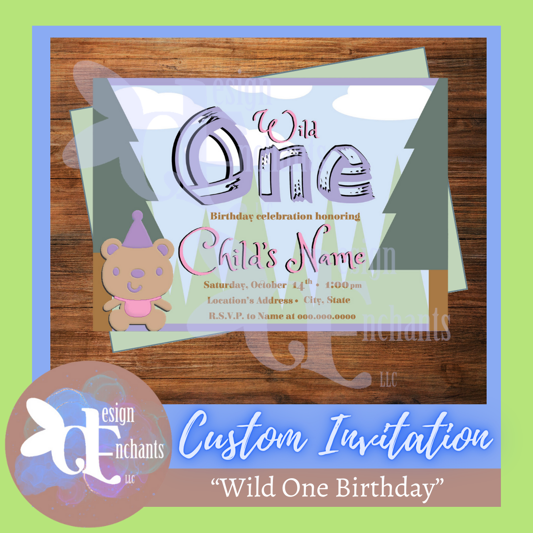 Wild One, Birthday Invitation