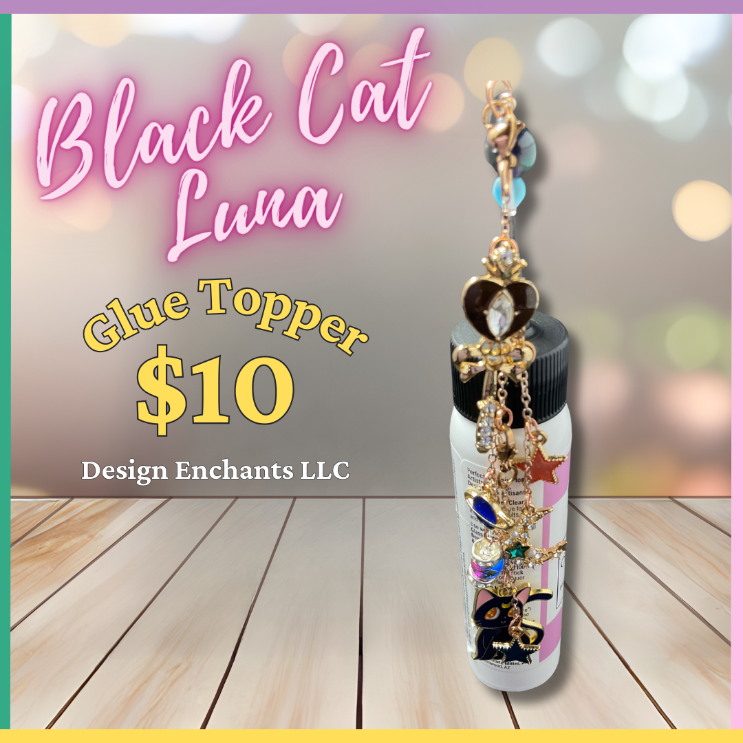 Glue Topper, Black Cat Luna